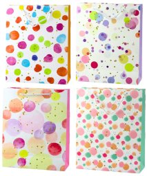 Lean Torba prezentowa - Kropki Akwarelowe Pastelowe  32 × 26 × 10 cm
