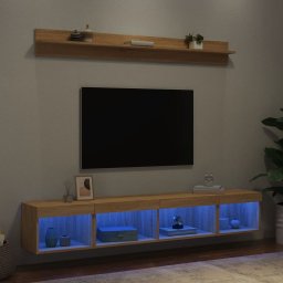 vidaXL 5-częściowy zestaw mebli TV z LED, dąb sonoma
