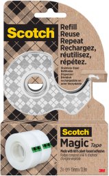 3M Dyspenser taśmy SCOTCH, ze stali nierdzewnej + 2x taśma Magic™ 19mm x 13,9m, srebrny