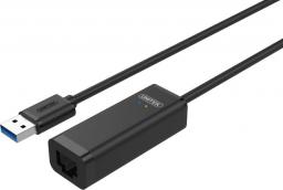 USB - RJ-45 (wtyk-gniazdo) Czarny (Y-1468)