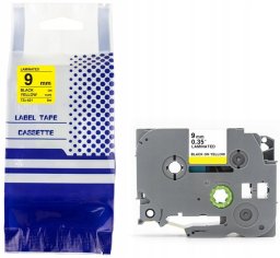 Taśma BROTHER TZE-621 9mm x 8m czarny na żółtym zamiennik