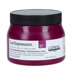 L'Oreal Professionnel, Serie Expert Curl Expression Rich, Glycerin2.5% + Urea H + Hibiscus Seed, Hair Treatment Cream Mask, Intense Moisturizing, 500 ml For Women