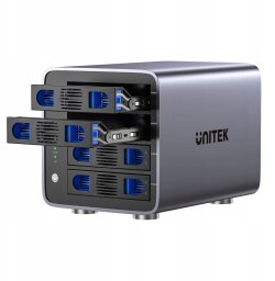 Kieszeń Unitek Obudowa RAID do dysku SATA 2.5''/3.5'' 8 trybów 80TB USB-C
