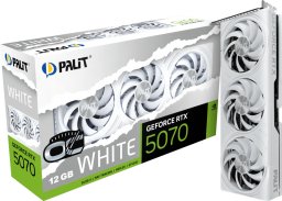 Karta graficzna Palit GeForce RTX 5070 White OC 12GB GDDR7 DLSS4 (NE75070U19K9-GB2050W)