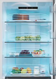 Lodówka Candy ECN2CQTEB186 Refrigerator, E, Freestanding, Combi, Height 185cm, Fridge net 235 L, Freezer net 120 L, Black