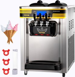 Maszyna do lodów 22-30L/h 2350W  lodziarnia 2 zbiorniki 6L