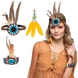 Boland Zestaw Hippie opaska, kolczyki, bransoletka