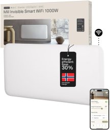 Grzejnik Mill Mill Invisible Smart WiFi Heater | PA1000WIFI4 | Panel Heater | 1000 W | Suitable for rooms up to 12-16 m² | White | IPX4