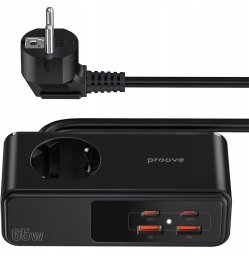 Ładowarka PROOVE Listwa Przeciwprzepięciowa Zasilająca Przedłużacz Ac 2x Usb 2x Usb-c 65w / Pshp25002201 / Homester Pro