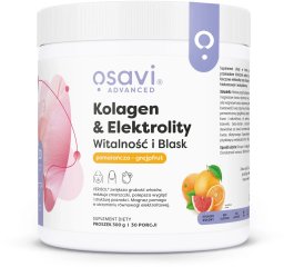 Osavi Osavi - Kolagen & Elektrolity Witalność i Blask, Pomarańcza - Grejpfrut, Proszek, 300g