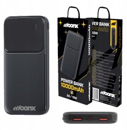 Powerbank etumi 10000 mAh 2 x USB-A 2A 10W Czarny | Kabel USB-A Do USB-C 30 cm
