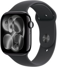 Smartwatch Apple Watch 11 GPS + Cellular 42mm Jet Black Alu Sport Band M/L Czarny  (MF854ZR/A)