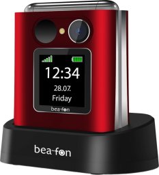 Beafon Fold 10 Silver Line, Grotastenklapphandy, rot-silber