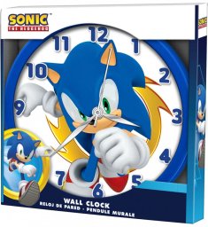 Zegar Ścienny Na Ścianę 25cm Dla Dziecka Dzieci / Sonic / Snc3002