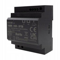 Zasilacz na szynę DIN premium Eco Light EC61287 24V DC 100W 220-240V AC obudowa plastikowa IP20