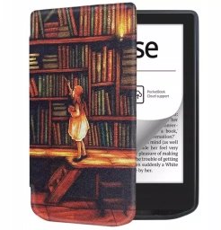 Etui Graficzne TPU do PocketBook Verse Pro 629 634 (Library girl)