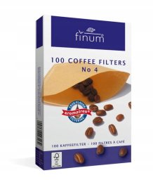 Finum Filtry do kawy No.4 Brązowe - 100szt.