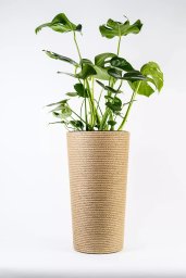 Doniczka jutowa boho z wkładem 57 cm – ręcznie robiona (adoni57)
