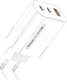 Ładowarka Tele System Ładowarka sieciowa USB-C + USB-A TELE System TS809 65W GAN QC PD, 3 porty ultraszybkiego ładowania