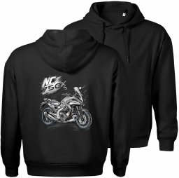 Bluza z kapturem motocyklowa z motocyklem na motor Honda NC 750 X męska czarna L