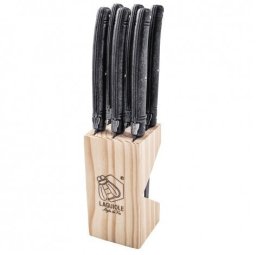 Laguiole Nóż do steków Black Stonewash 6 Szt.