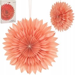 GWIAZDA DEKORACYJNA WISZĄCA PAPIEROWA 3D 50CM RÓŻOWA