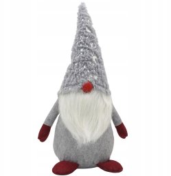 SKRZAT GNOM KRASNAL DEKORACYJNY SZARY 45CM