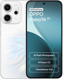 Smartfon Oppo Reno 14 5G 12/512GB Biały  (8033779082399)
