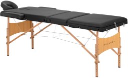 Activeshop Stół składany do masażu drewniany Balance 3 segmentowe czarny