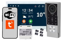 Reer IPS KW07 DIN WIDEODOMOFON VIDEODOMOFON WiFi 1080p APP 10' TUYA 2 ŻYŁOWY PASTYLKI KLAWIATURA