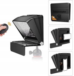 LensGo Prompter Teleprompter Monitor Podglądowy 10" Vlog Telefon Smartfon Tablet / Tc7 Ii Smartphone Kit
