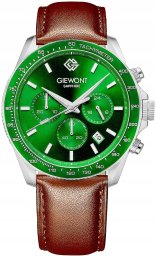 Zegarek Giewont Zegarek Męski Chronograph Sapphire Brązowo Zielony GW3520-A6
