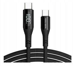 Kabel USB Mobile Origin USB-C - USB-C 1.5 m Czarny (MO-100WDC-CB2)