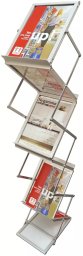 Twinco Brochurestativ TWIN Light Z-Shape A4 model podłogowy 6 fag srebrny