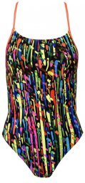 Aqua-Sport Strój kąpielowy SINGLE CORES Krople MULTI KOLOR 0004102 Rozmiar M