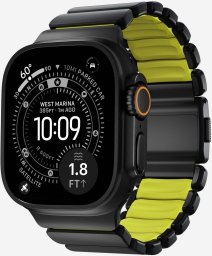 Nomad Stratos Band - titanowa bransoleta do Apple Watch 49mm z FKM (black titanium, volt FKM)
