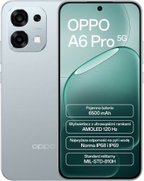 Smartfon Oppo A6 Pro 5G 8/256GB Szary Tytanowy  (6932169381154)