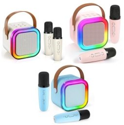 Głośnik Blackmoon K12 Bluetooth Karaoke skrzynka z 2 mikrofonami RGB (Mix colors) K12 Mix (9202318424238)