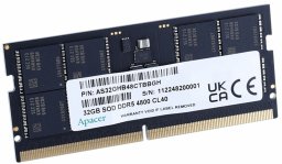 Pamięć Apacer Pamięć SODIMM DDR5 Apacer 32GB (1x32GB) 4800MHz CL40 1,1V
