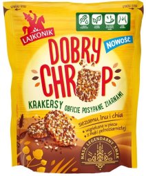 Lajkonik Dobry Chrup Krakersy obficie posypane ziarnami sezamu lnu i chia 100 g