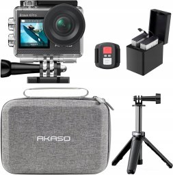 AKASO Brave 4 Pro 4K Kamera sportowa EIS Statyw 60cm Torba Wodoszczelna