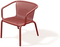 Prosperplast Fotel ogrodowy z podłokietnikami Brene - retro red