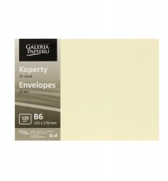 GALERIA PAPIERU Koperty ozdobne Galeria Papieru B6 Gładki jasnokre