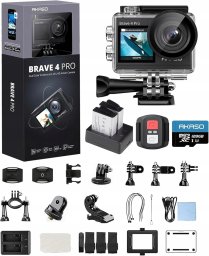 Kamera AKASO Brave 4 Pro 4K Ekran Dotykowy Wodoodporna 40m Karta U3