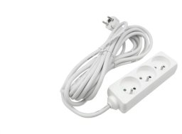 Przedłużacz 3 gniazda 5m z/u 3x1.5mm2 BIAŁY