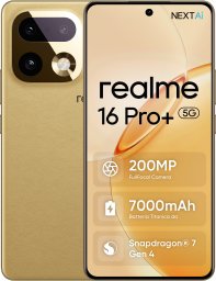 Smartfon Realme 16 Pro+ 5G 12/512GB Złoty  (TKORALSZA0173)