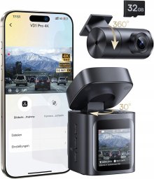 Wideorejestrator Baseus Baseus VD1 Pro Kamera samochodowa 1080P Solar Wi-Fi GPS noktowizja Starvis