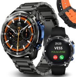 Smartwatch VESS SMARTWATCH MĘSKI ZEGAREK GPS WODOODPORNY ROZMOWY MENU PL 860MAH BLUETOOTH
