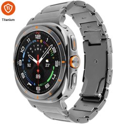 Fixed Pasek tytanowy do smartwatcha Samsung Galaxy Watch Ultra, naturalny tytan