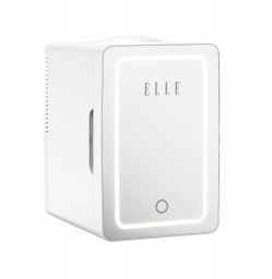 Elle Mini lodówka z lusterkiem do makijażu LED ELLE 6L biała